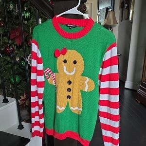 J. Khaki Gingerbread Sweater - Green, Red, White